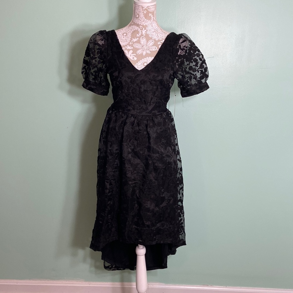 Lulu’s Backless high low black dress